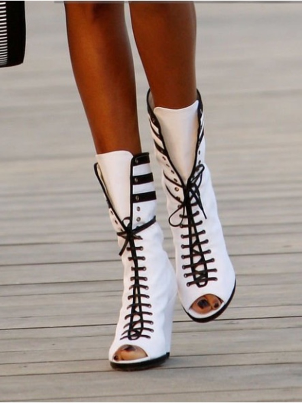 CHANEL wedge peep toe  bootie - Picture 2 of 13